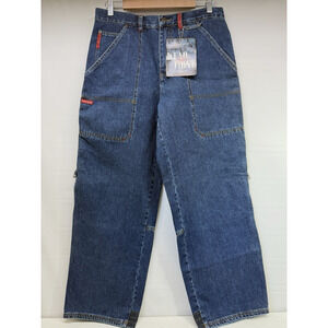 WEARFIRST Vtg 90s NOS Bad Boy Denim Mens 32x30 Baggy Loose Leg Skater Blue Jeans